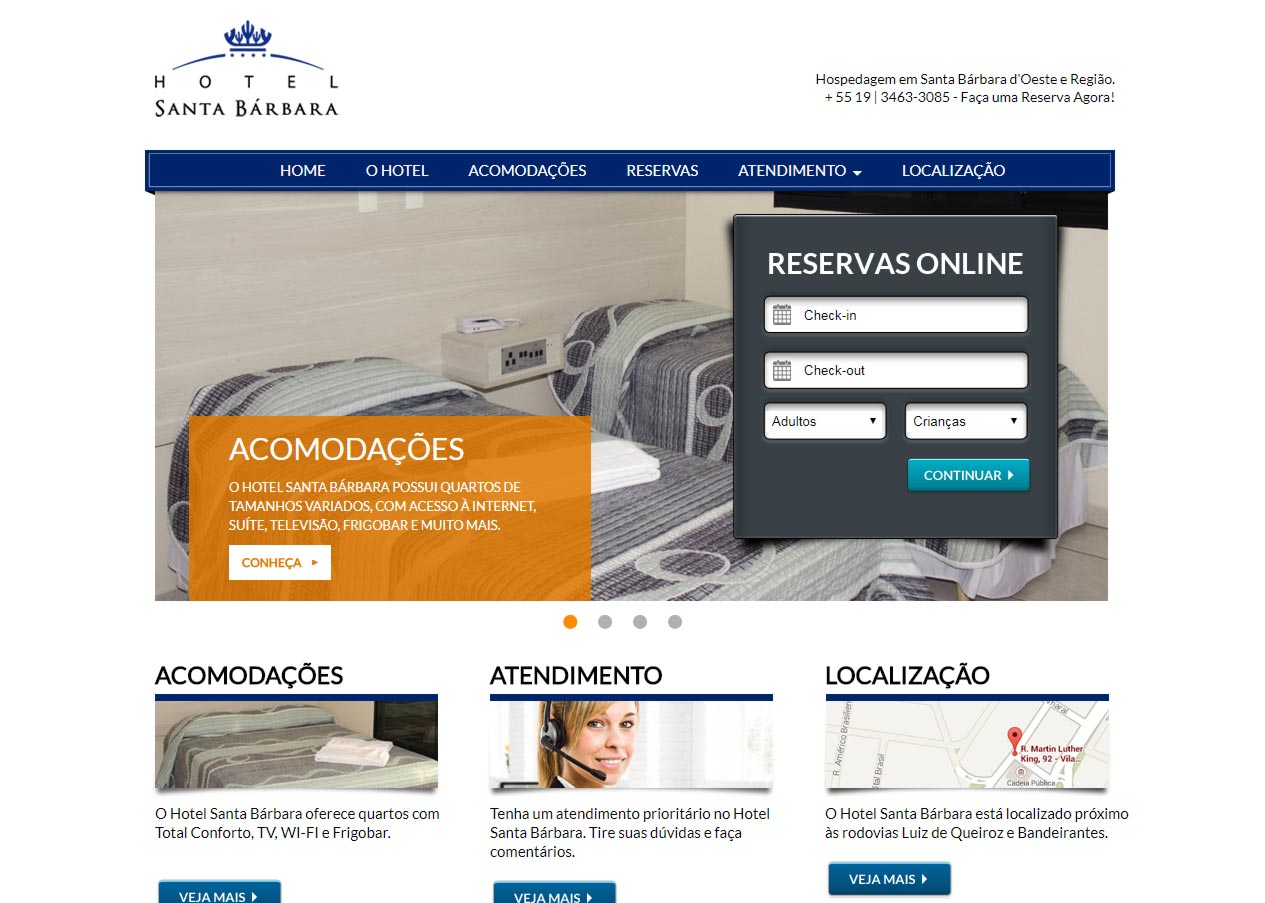Desenvolvimento de Website para Hotel Santa Bárbara