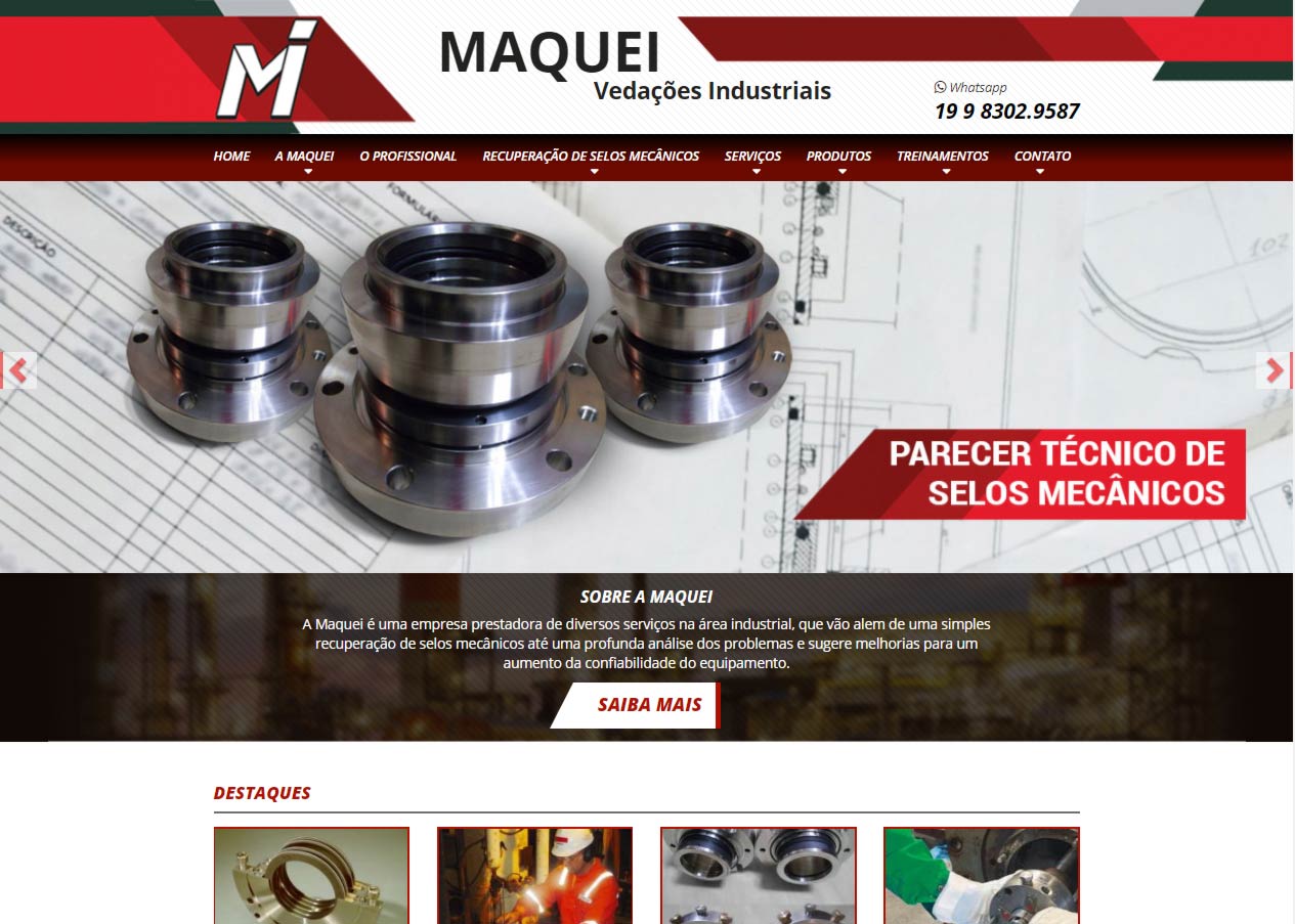 Desenvolvimento de Website para Maquei Selos Mecânicos