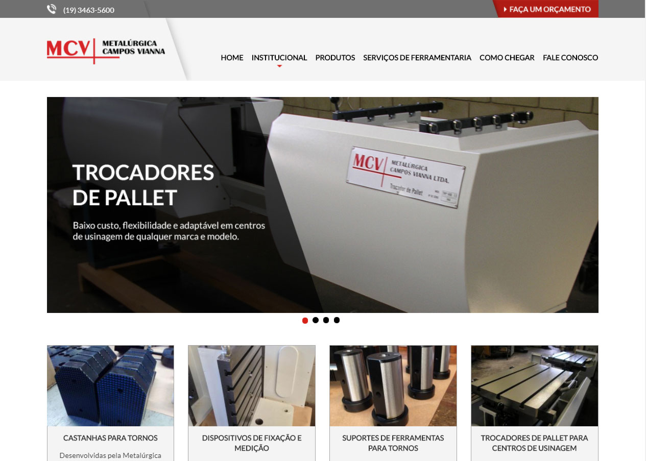 Desenvolvimento de Website para Metalúrgica Campos Vianna