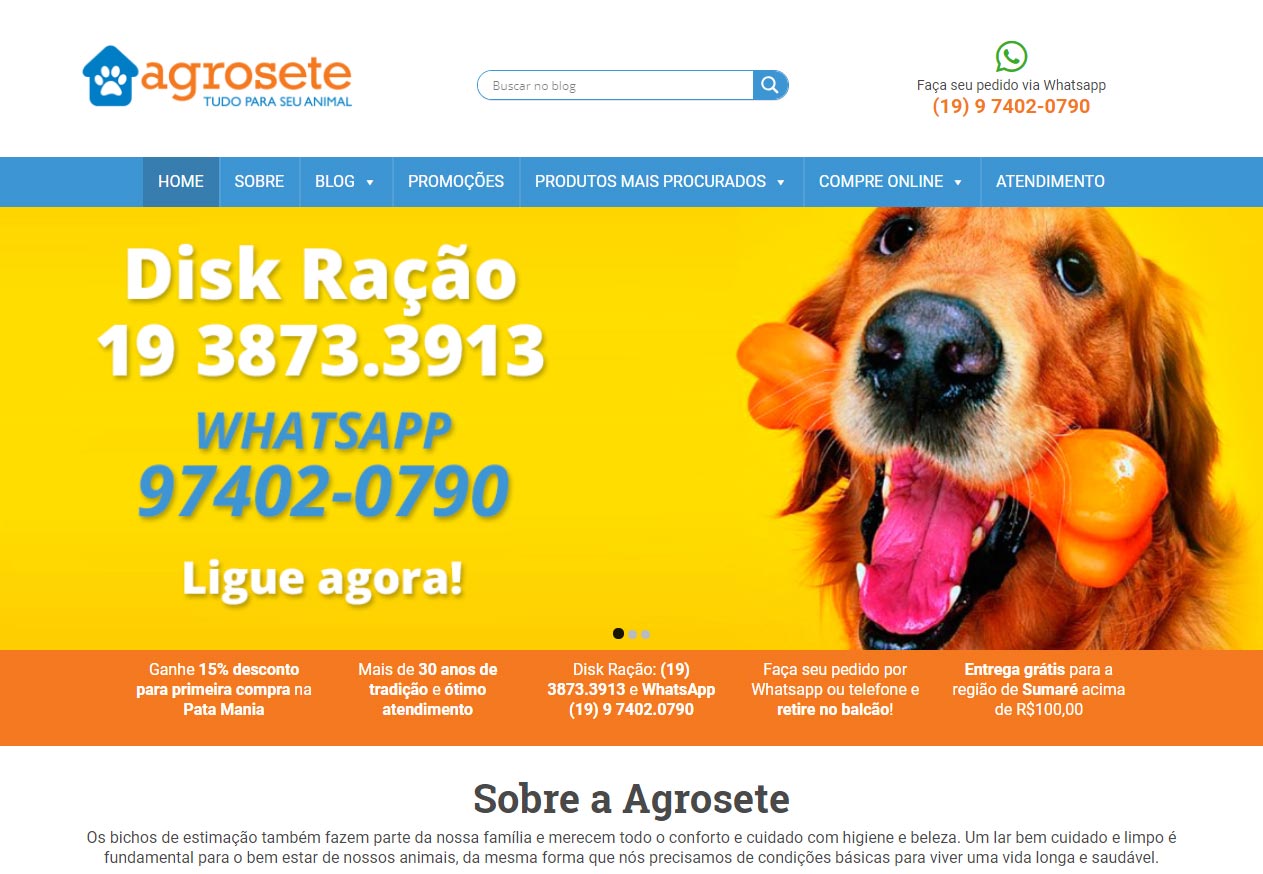 Desenvolvimento de Website para Agrosete