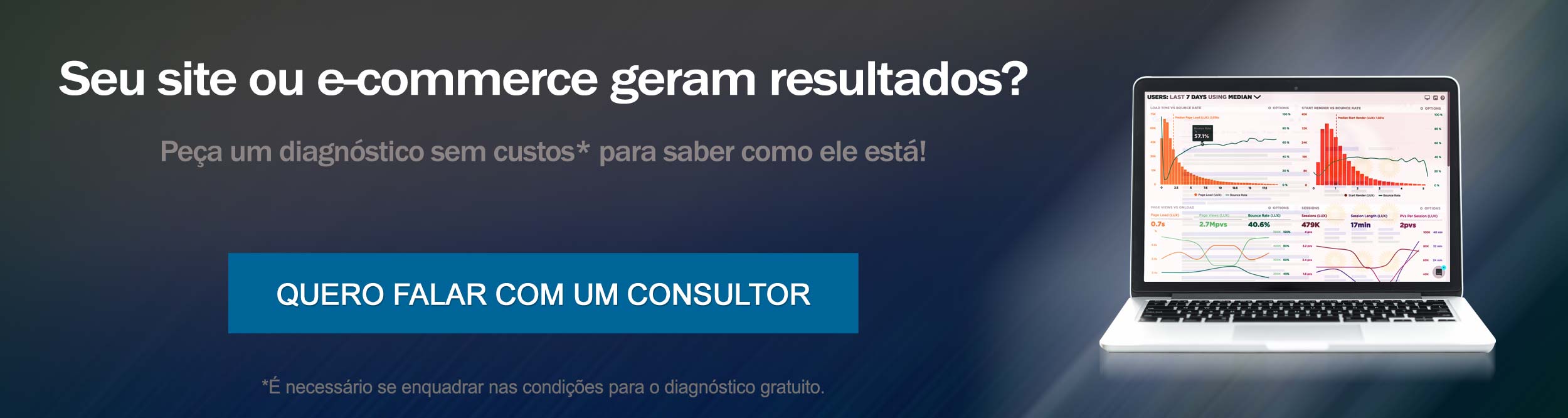 Peça um diagnóstico de seu site ou e-commerce