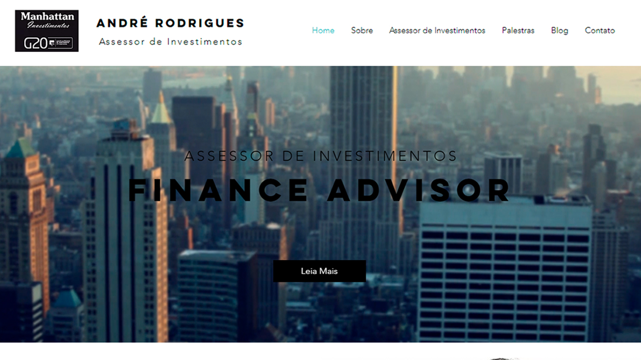 Desenvolvimento de Website para André Rodrigues Invest