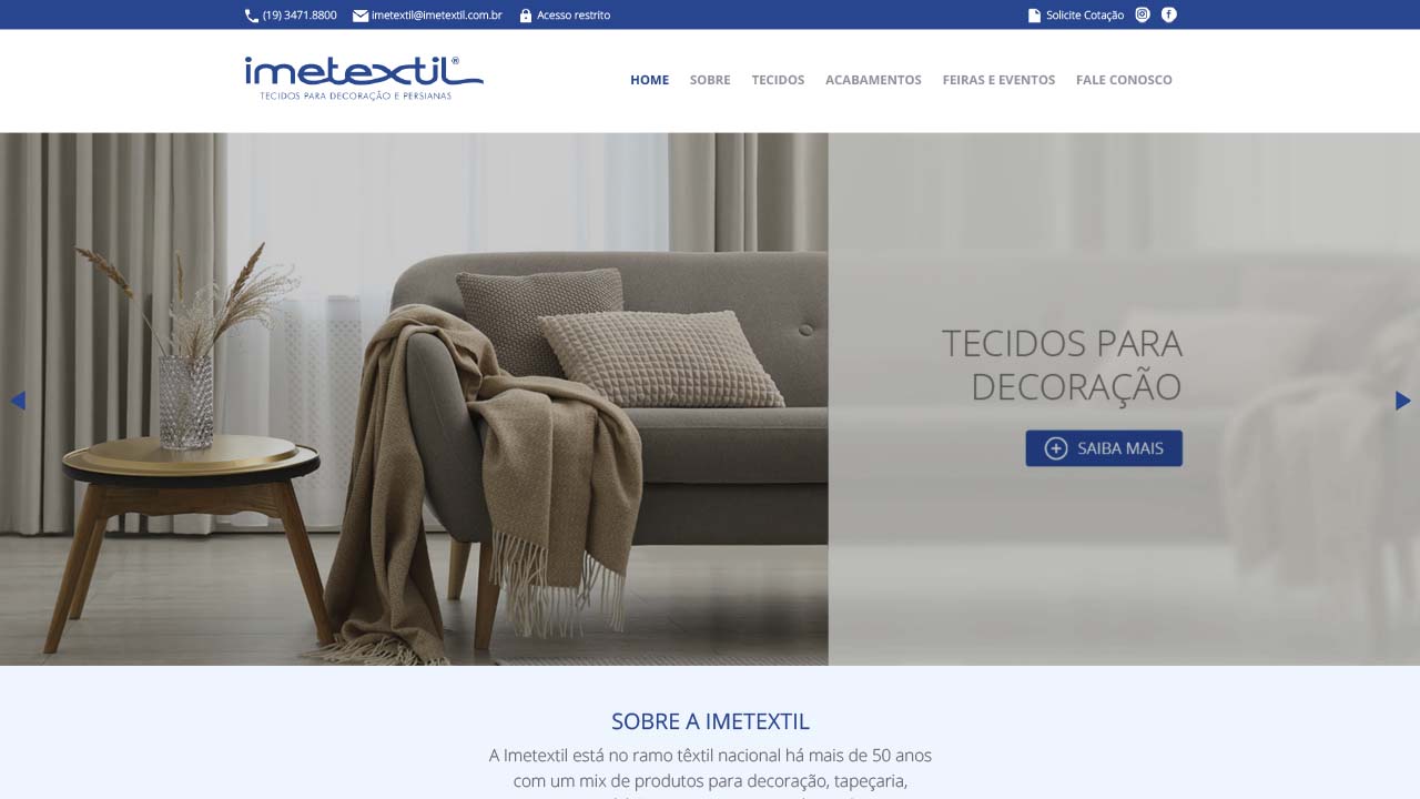 Desenvolvimento de Website para Imetextil