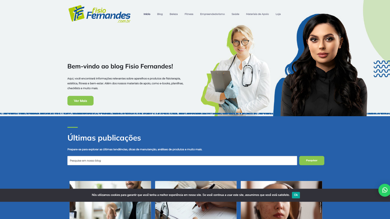 Novo Blog Fisio Fernandes - Making TI e Marketing Digital