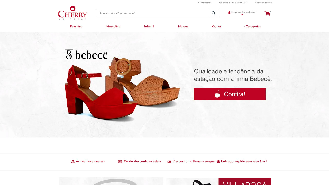 Novo site Cherry Calçados - Making TI e Marketing Digital