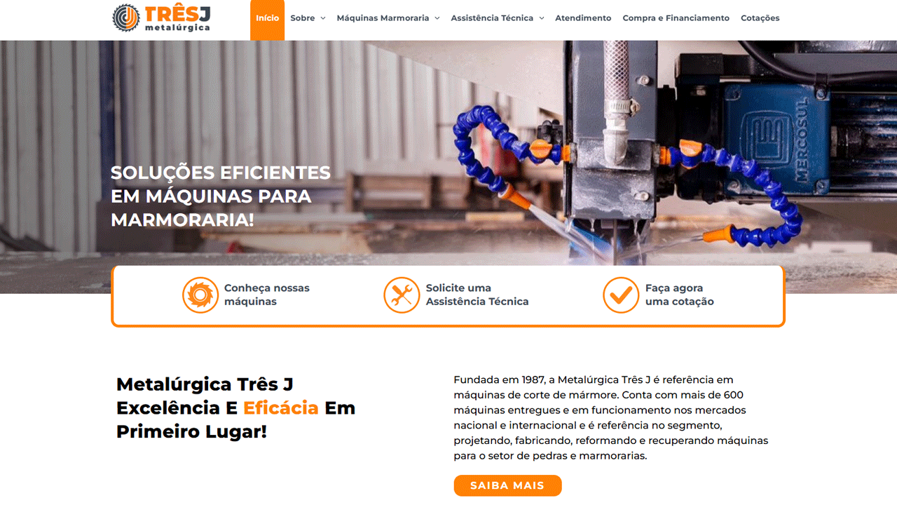 Novo site Metalúrgica 3J - Making TI e Marketing Digital