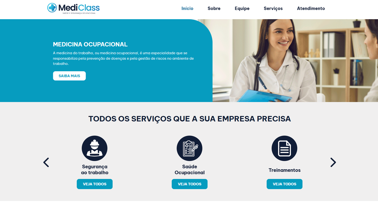 Novo site Mediclass - Making TI e Marketing Digital