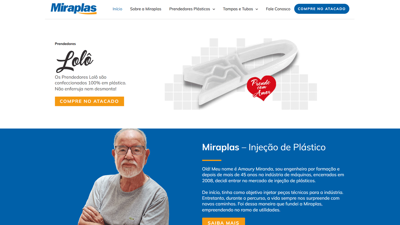 Novo site Miraplas - Making TI e Marketing Digital
