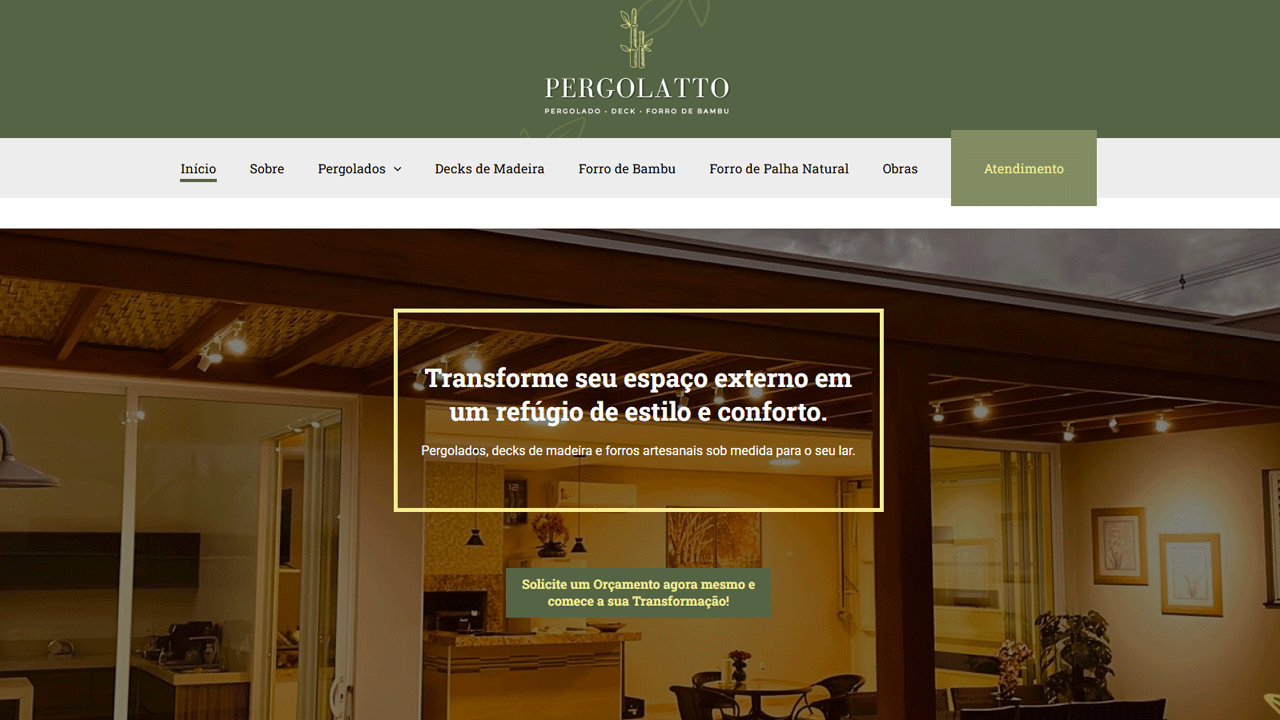 Novo site Pergolatto Coberturas - Making TI e Marketing Digital