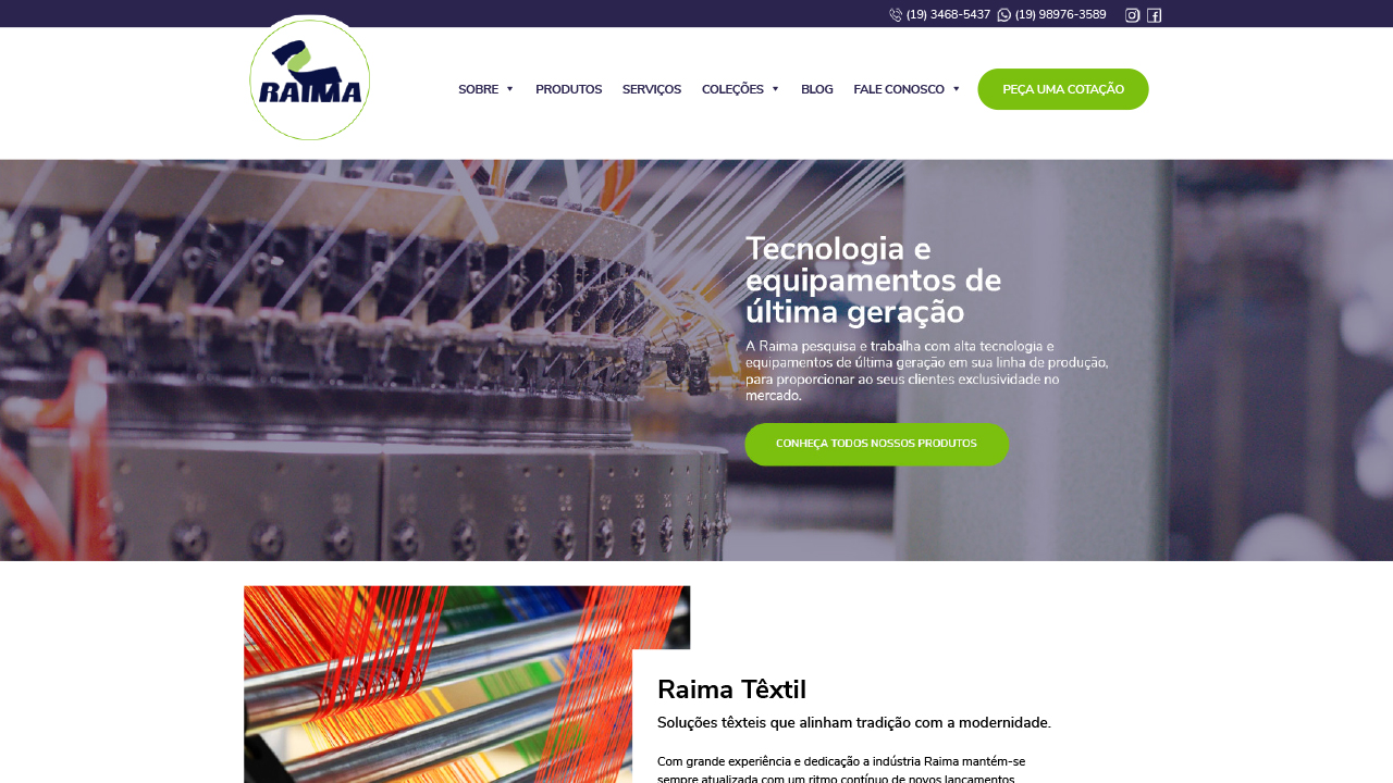 Novo site Raima - Making TI e Marketing Digital