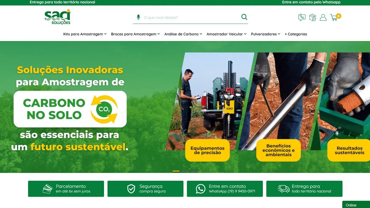 Nova loja Saci Soluções - Making TI e Marketing Digital